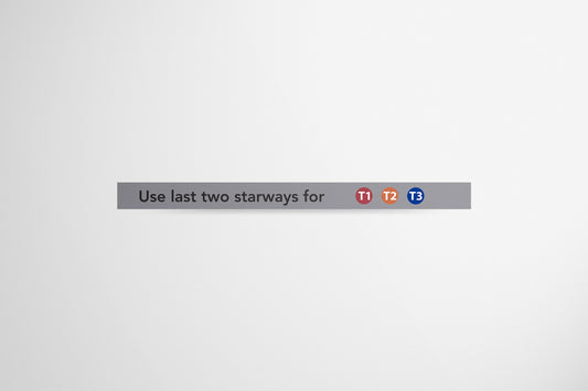 Signage Metro Use Starways Grey 244x18.5cm