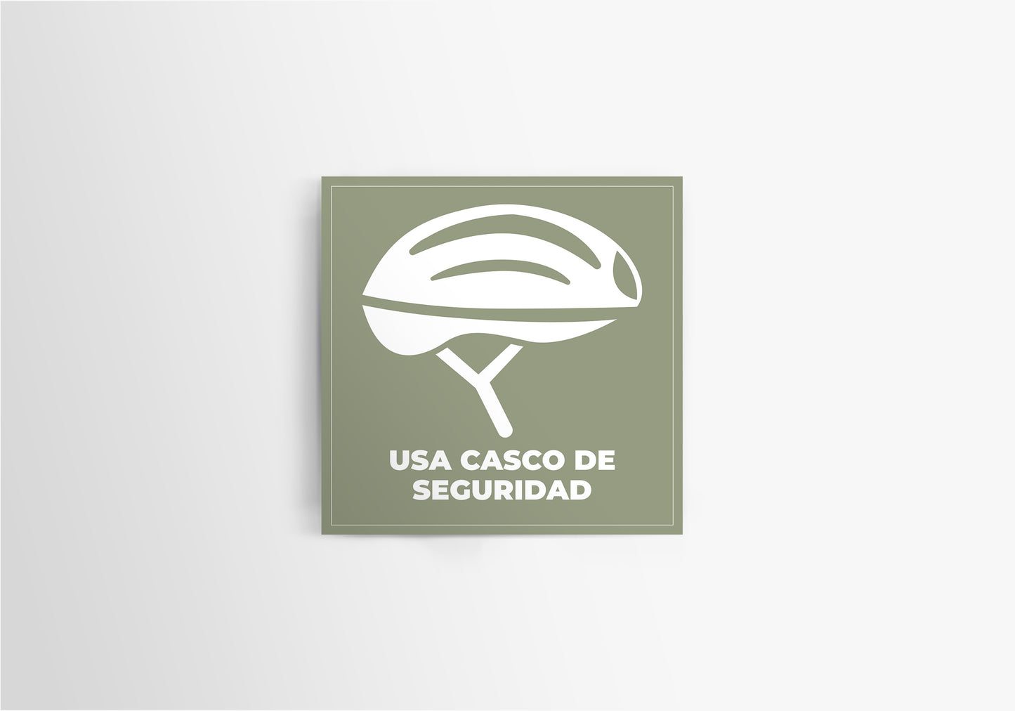 Urban Sign Bike Lane Helmet Green 30x30cm