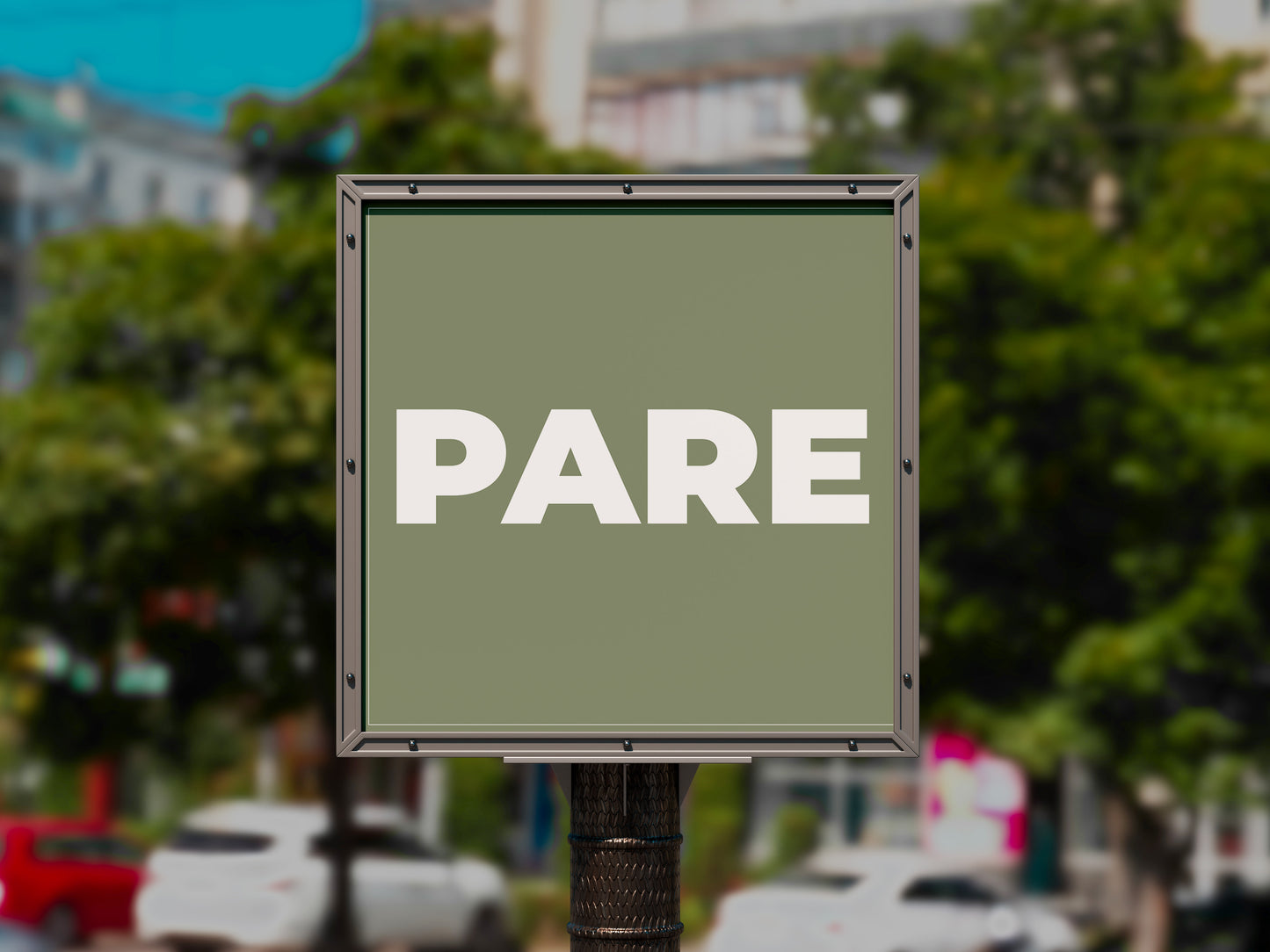 Urban Sign Bike Lane Pare Green 30x30cm