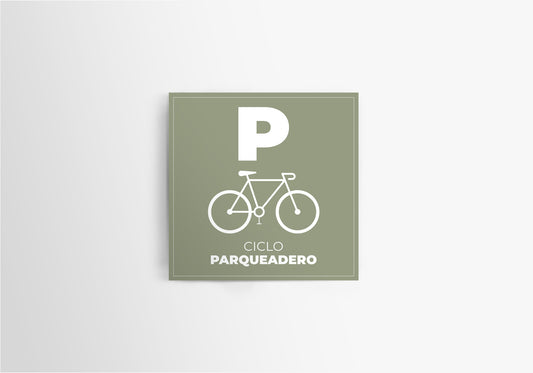 Urban Sign Bike Lane Parking Green 30x30cm