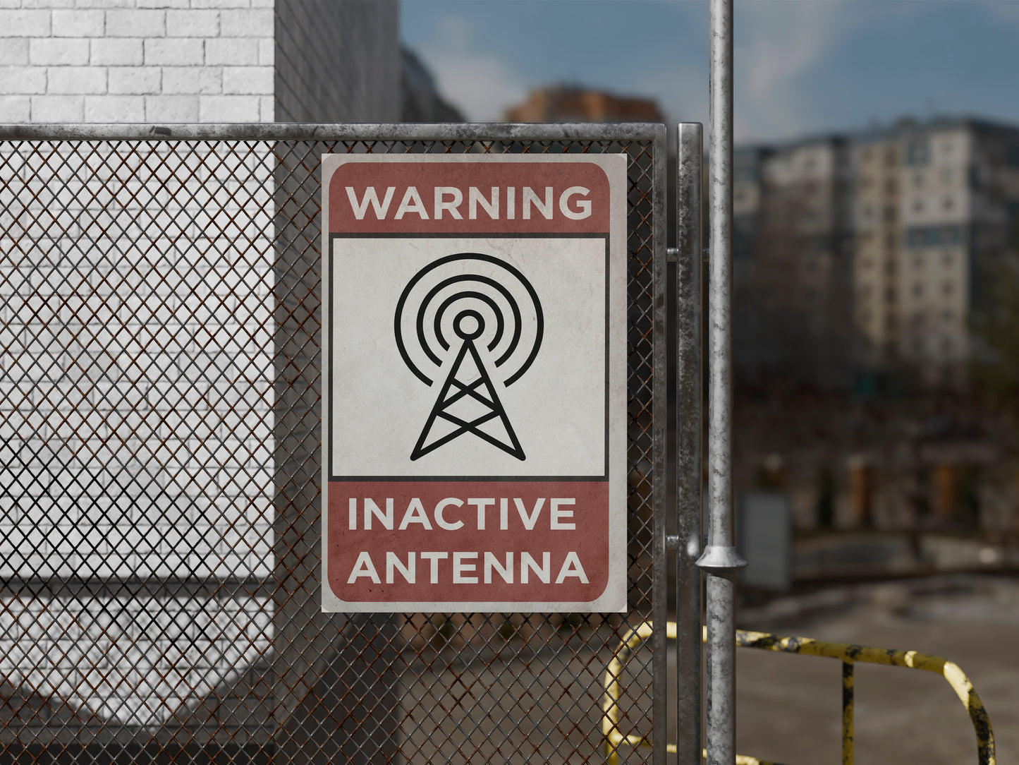 Urban Sign Inactive Antenna Red 27.9x43cm