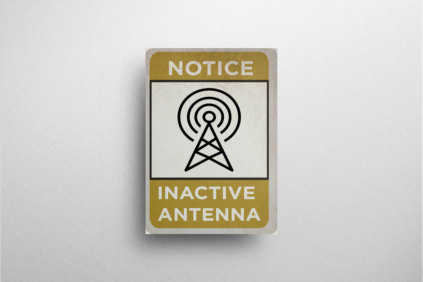 Urban Sign Inactive Antenna Yellow 27.9x43cm