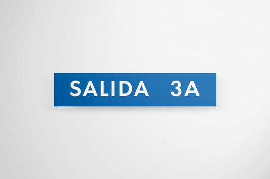 Sign Urban Moving Salida 3A Blue 38x7.9cm