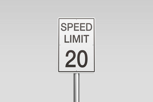 Urban Sign Speed Limit 47x62cm