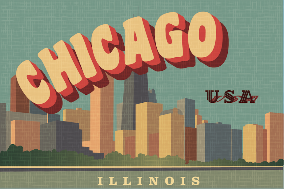 Print Chicago 15x10cm