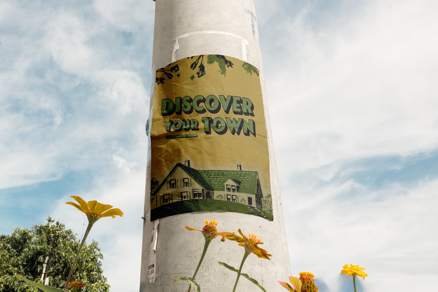 Print House Landscape Discover Your Town 60x90cm