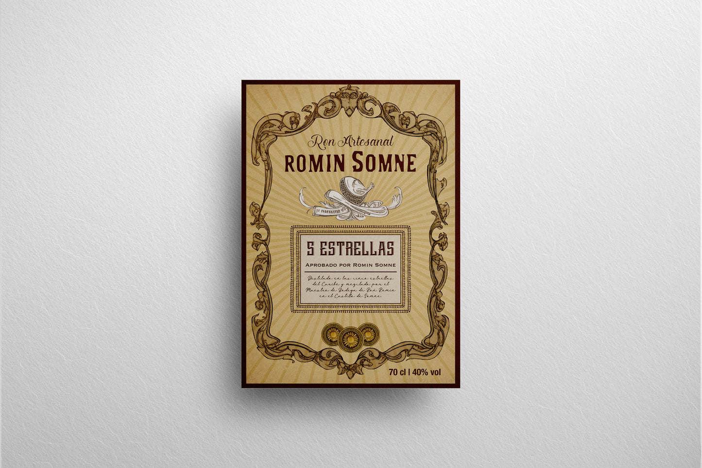 Packaging Beverage Rum Romin Somne 24x35cm