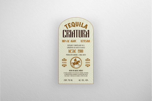 Packaging Beverage Tequila Criatura 18.4x35cm