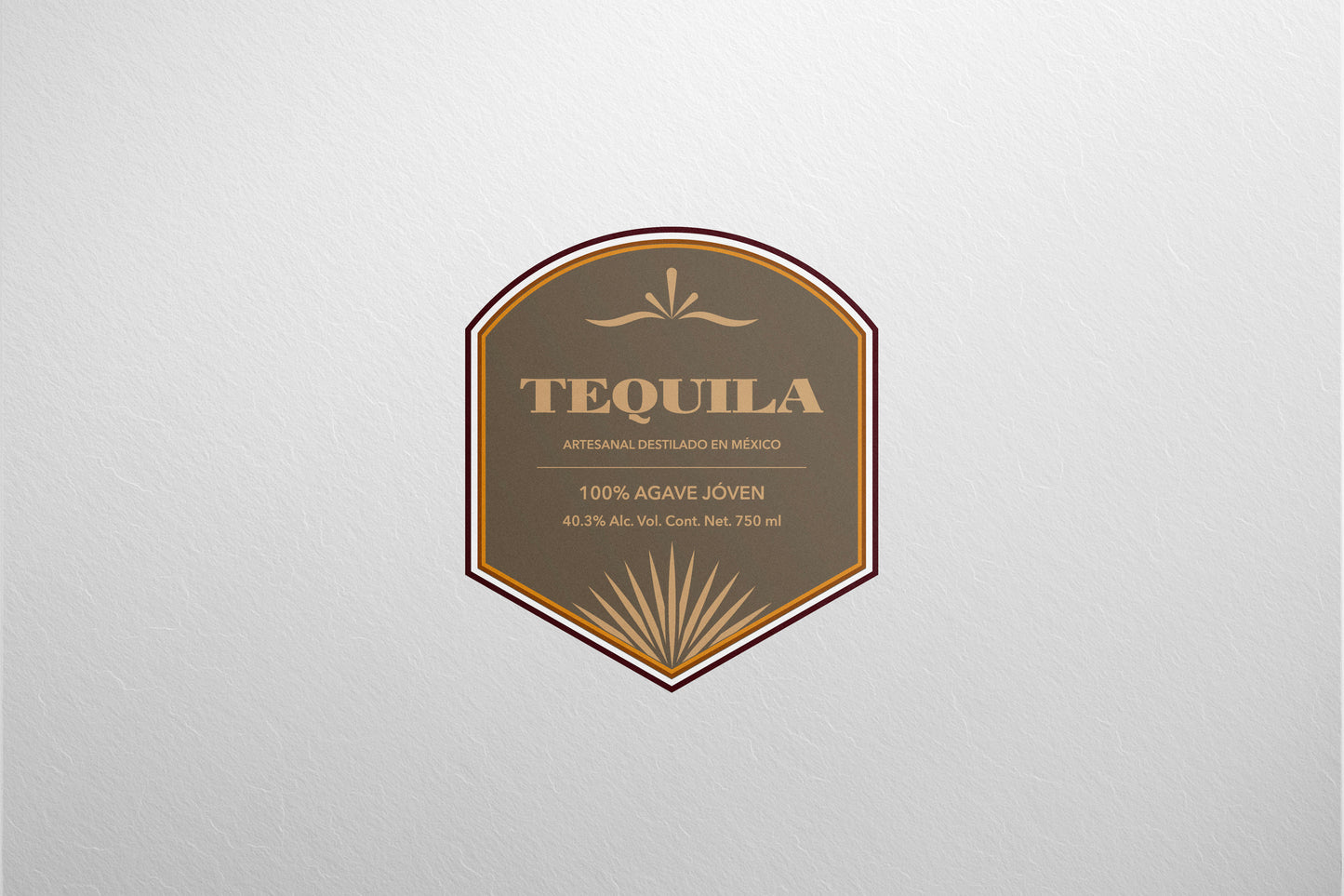 Packaging Beverage Tequila Agave Joven 12.7x12cm
