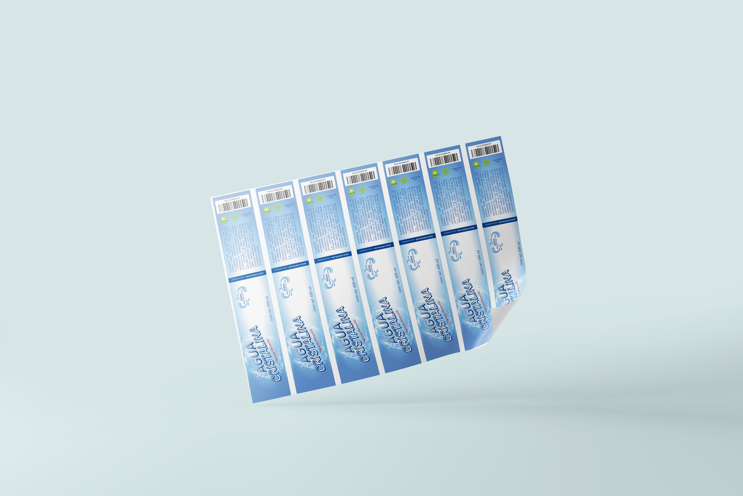 Packaging Beverage Water Bottle Agua Cristalina 21x3.5cm