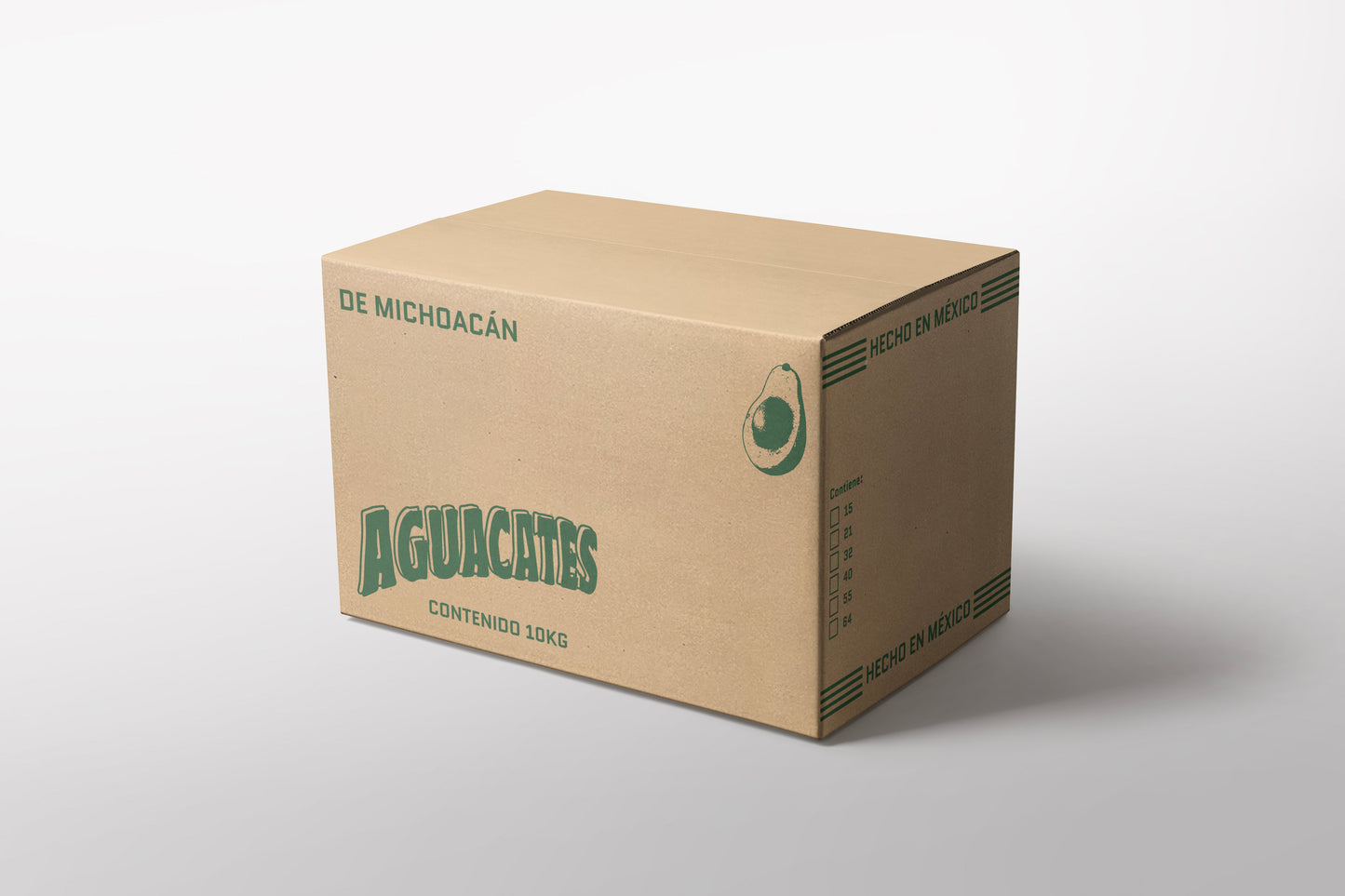 Packaging Cardboard Box Aguacates 27.9x21.5cm