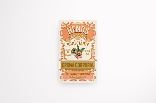 Packaging Crema Corporal Hends 6x10cm