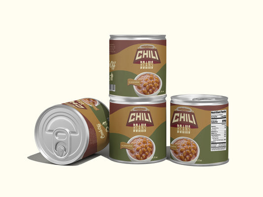 Packaging Food Chili Beans Can 27.9x10.6cm