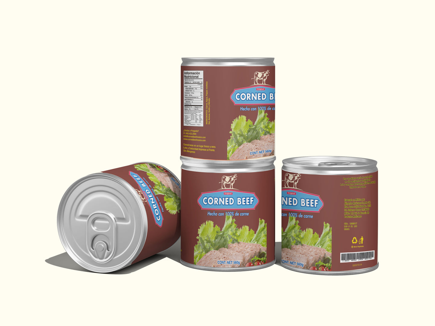 Packaging Food Corned Beef 25x10.4cm
