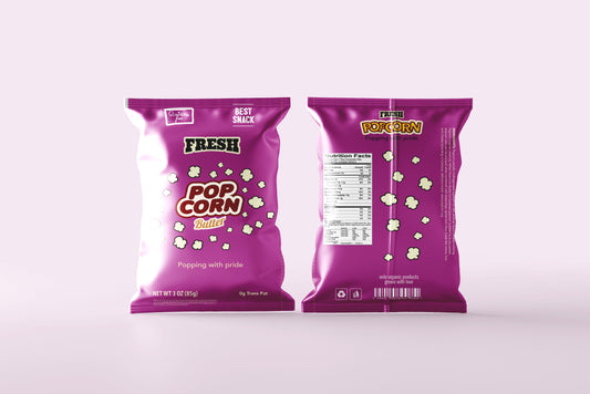 Packaging Food Popcorn Butter 29x25.5cm