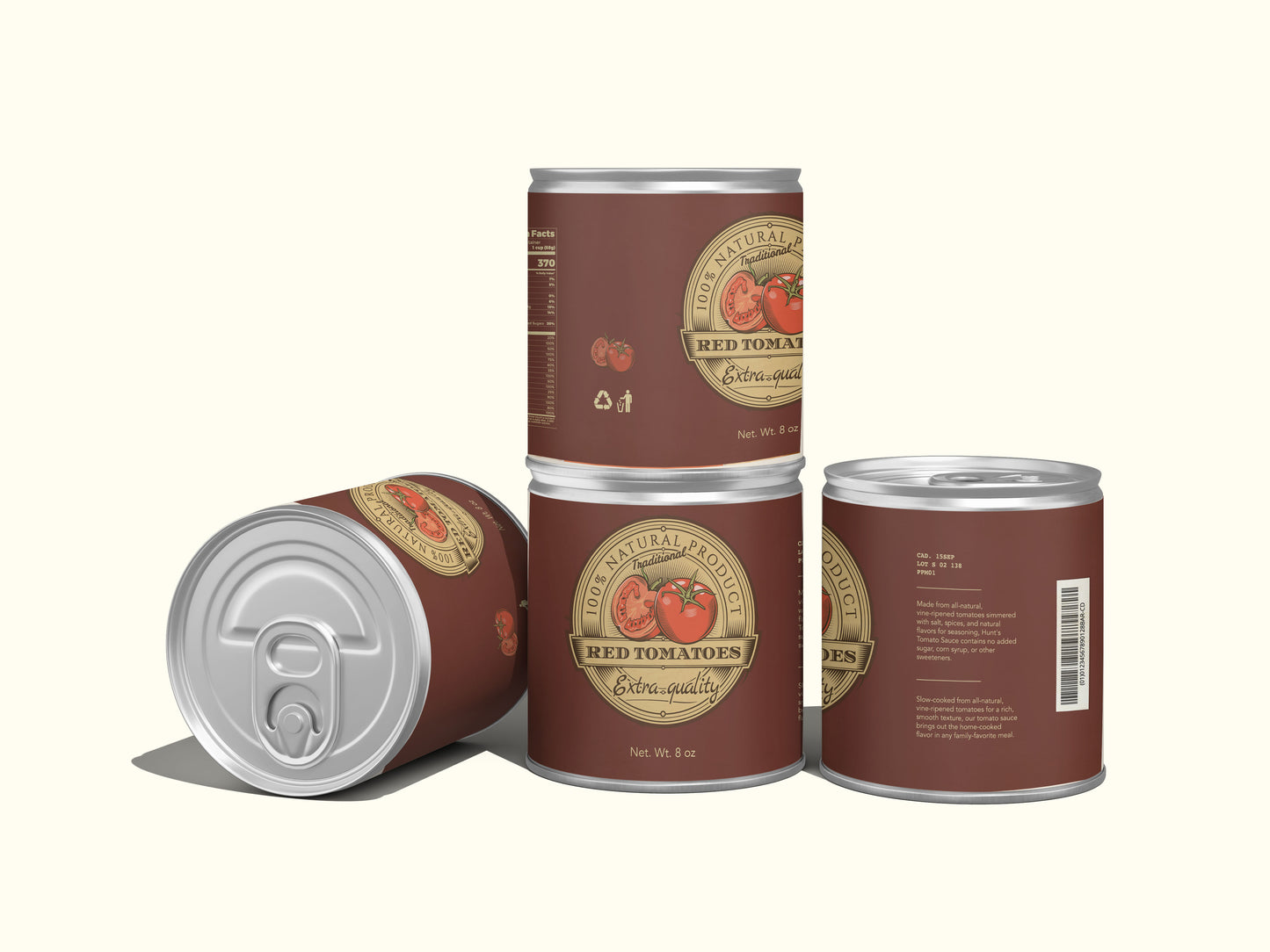 Packaging Food Red Tomatoes Can 27.9x10.6cm