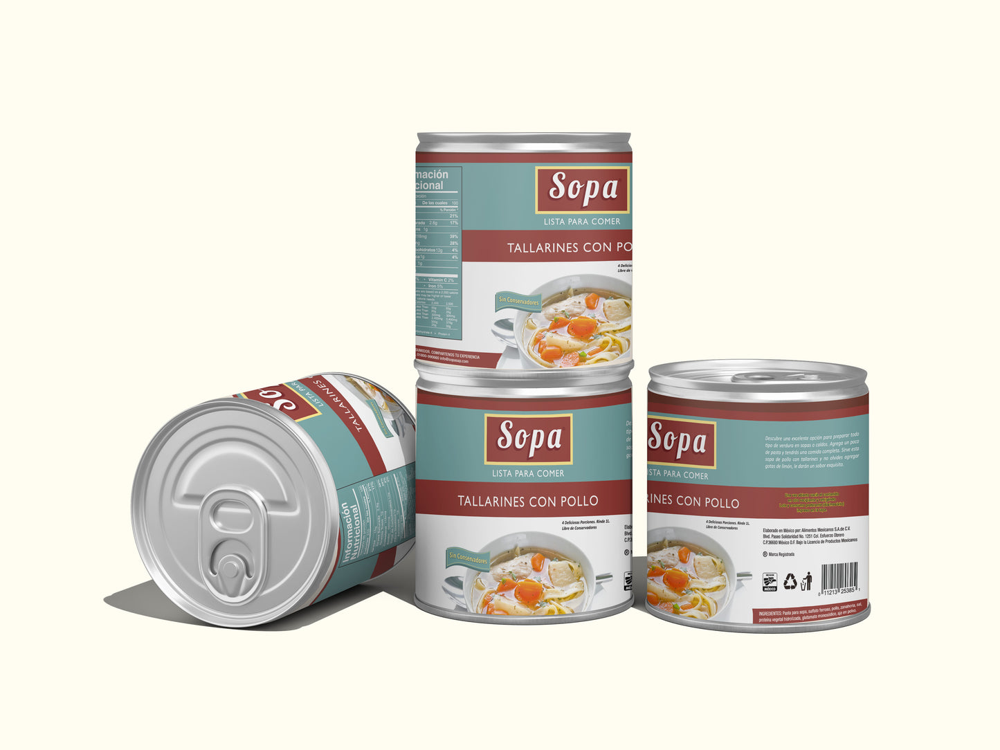 Packaging Food Sopa Tallarines Con Pollo 25x10.4cm