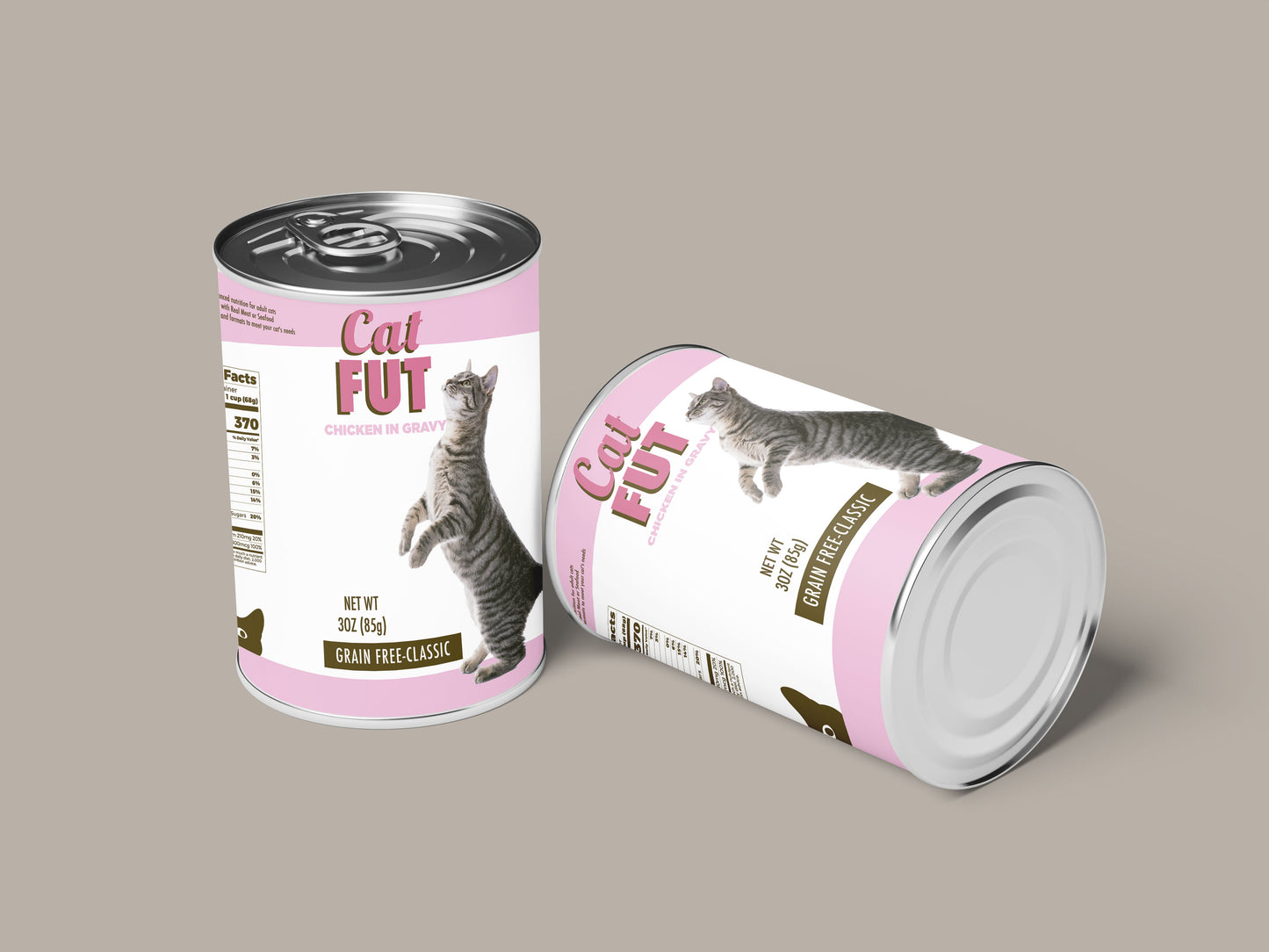 Packaging Pet Food Cat Fut Pink Rose 27.9x21.5cm