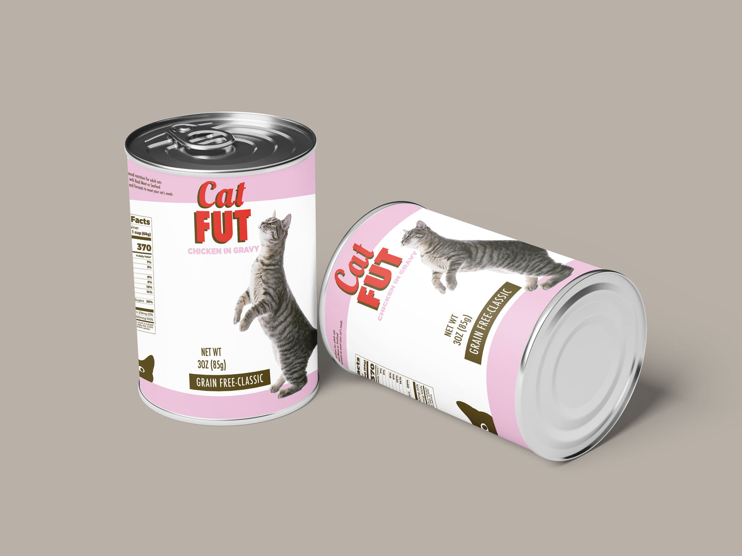 Packaging Pet Food Cat Fut Red Pink 27.9x21.5cm