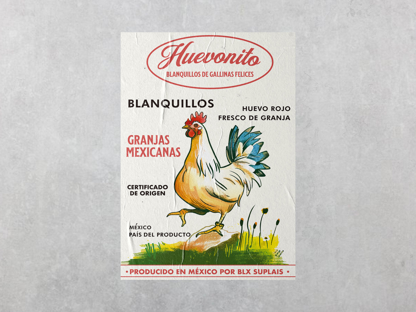 Print Abarrotes Grocery Store Eggs Kitsch Advertisement 60x90cm