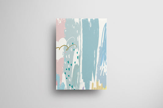 Print Abstract Pastel Brush Strokes 60x90cm