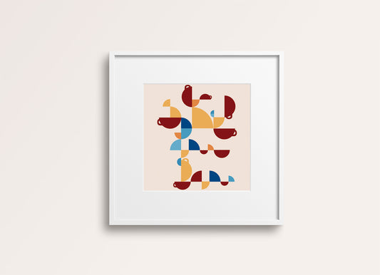 Print Abstract Coffee Cup 27x28cm
