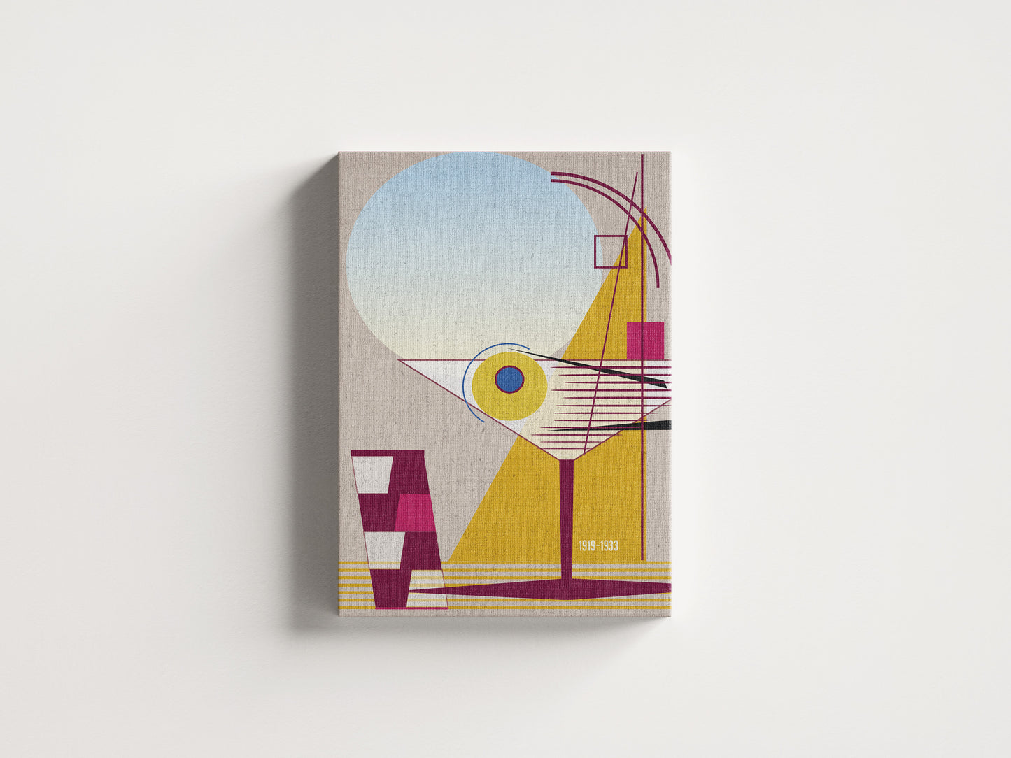 Print Abstract Surrealism Retro Illustration 20x20cm