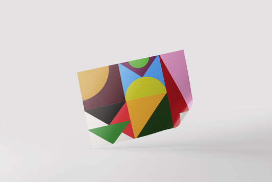 Print Abstract Different Colorful Figures V2 Illustration 40x30cm