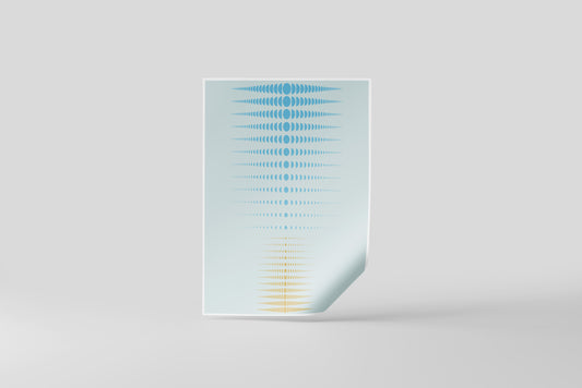 Print Abstract Dot Phases Blue Yellow Illustration 60x90cm