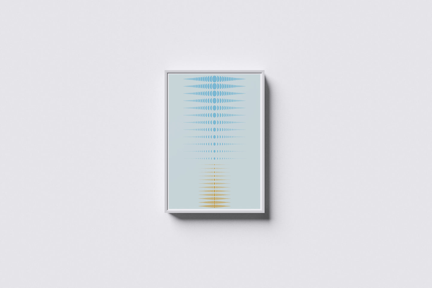 Print Abstract Dot Phases Blue Yellow Illustration 60x90cm