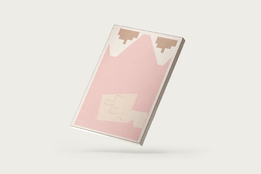 Print Abstract Geometric Drawings Brown Pink Paint 40x50cm