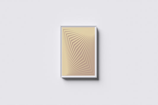 Print Abstract Lines Yellow Orange Illustration 60x90cm