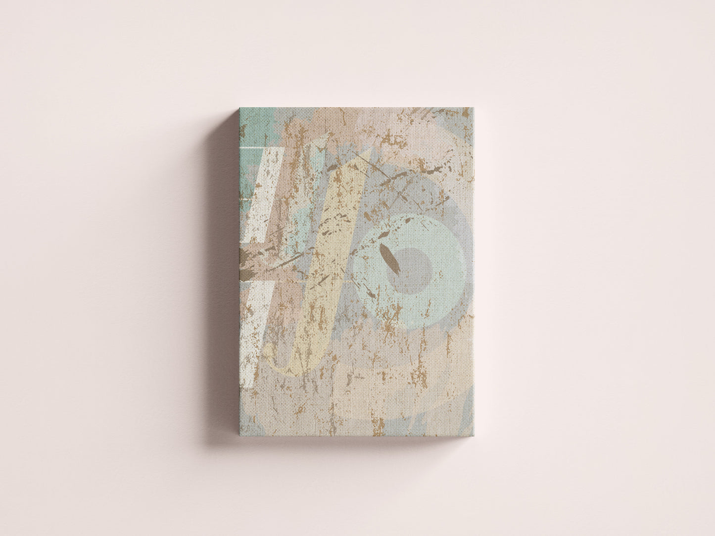 Print Abstract Brown Orange Green Paint 40x60cm