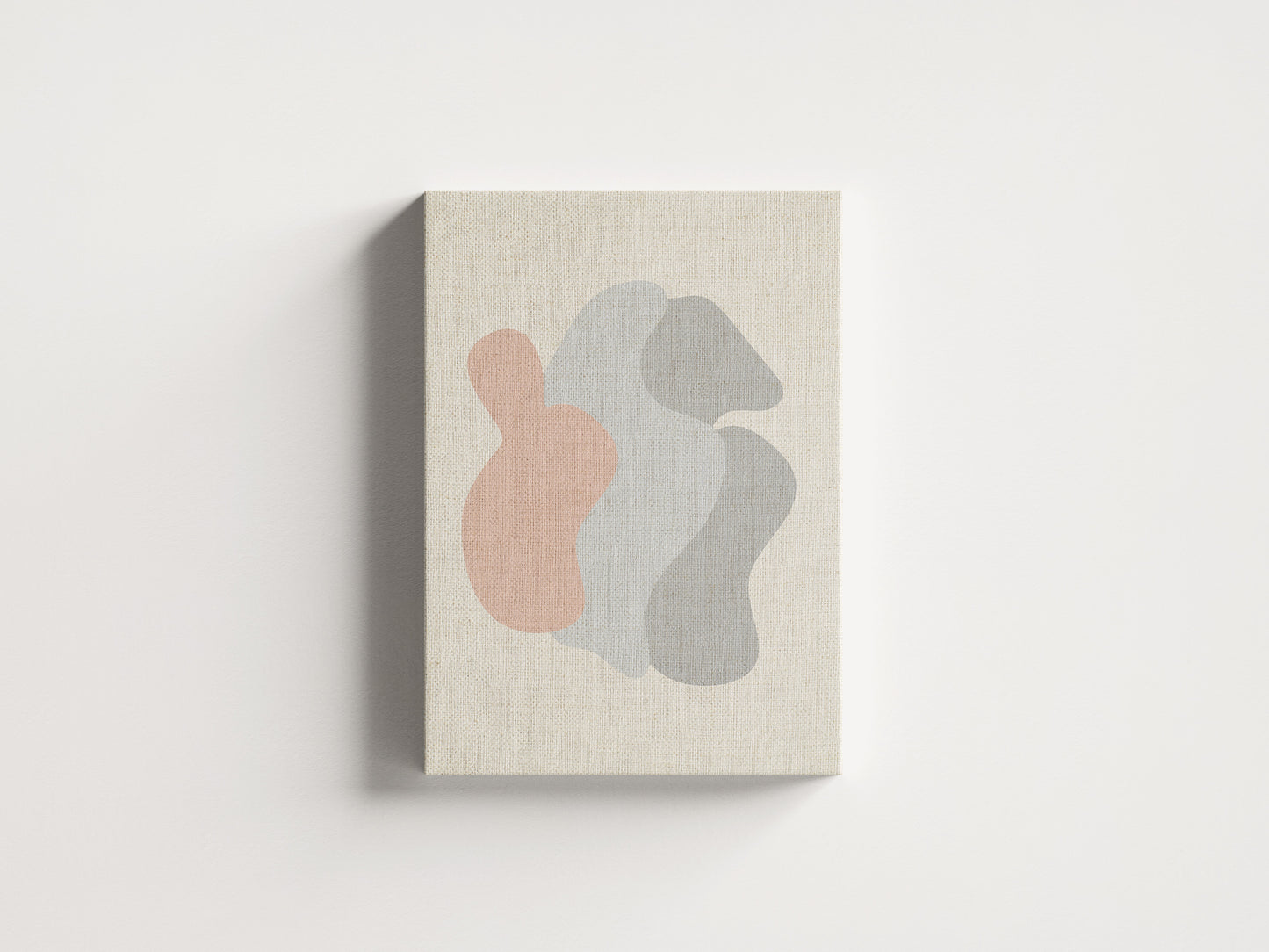 Print Abstract Pink Grey Beige Paint 60x80cm