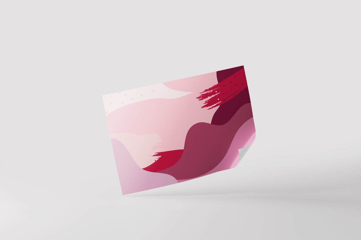 Print Abstract Pink Waves Illustration 60x45cm