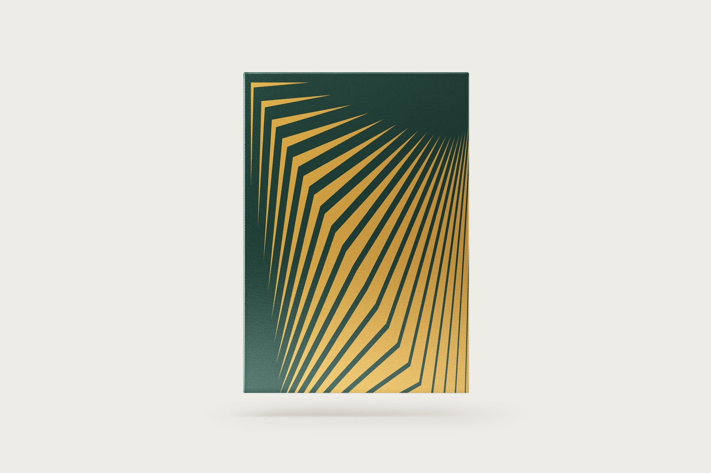 Print Abstract Psychedelic Lines Green Retro 50x60cm