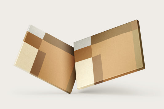Print Abstract Rectangles Yellow Arena Paint 110x67cm
