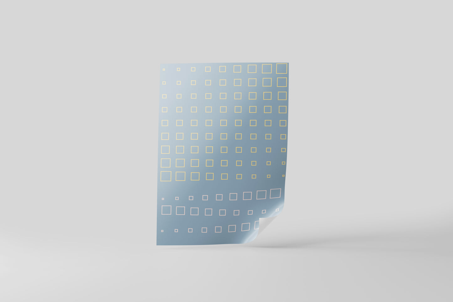Print Technology Abstract Square Sizes Blue Yellow Illustration 60x90cm