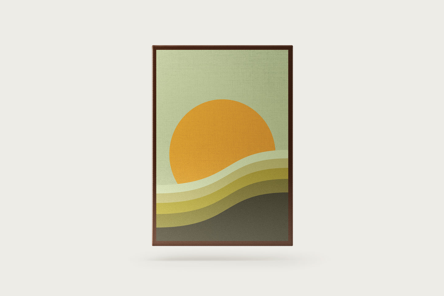 Print Abstract Sun & Waves Retro 45x60cm