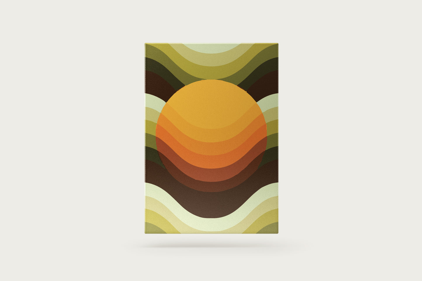 Print Abstract Sunset Waves Retro 45x60cm