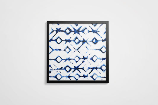 Print Abstract Tie Dye Blue Modern Illustration 48x48cm