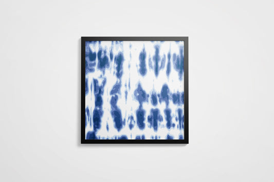 Print Abstract Tie Dye Blue Modern Illustration 23x23cm