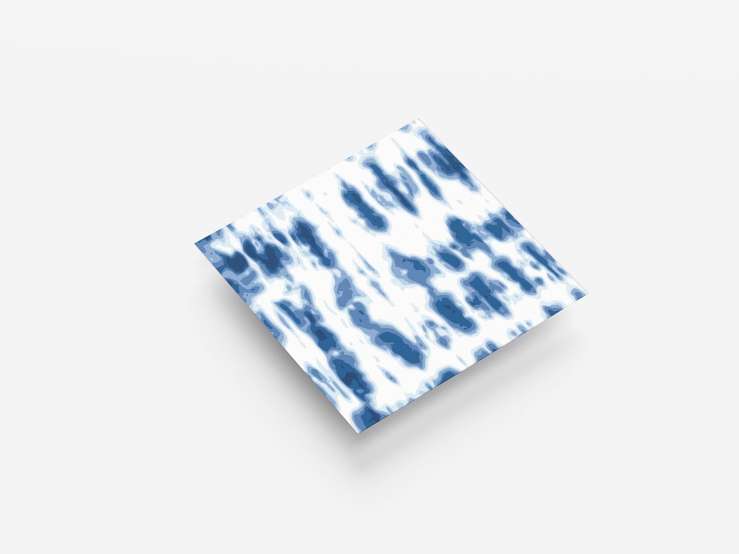 Print Abstract Tie Dye Blue Modern Illustration 23x23cm