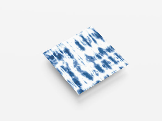 Print Abstract Tie Dye Blue Modern Illustration 23x23cm