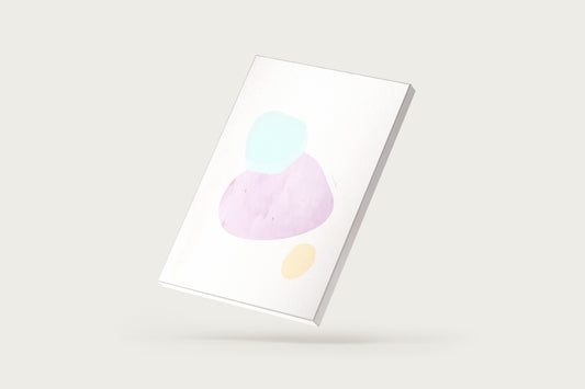 Print Abstract Turquoise & Purple Dots Illustration 55x65cm