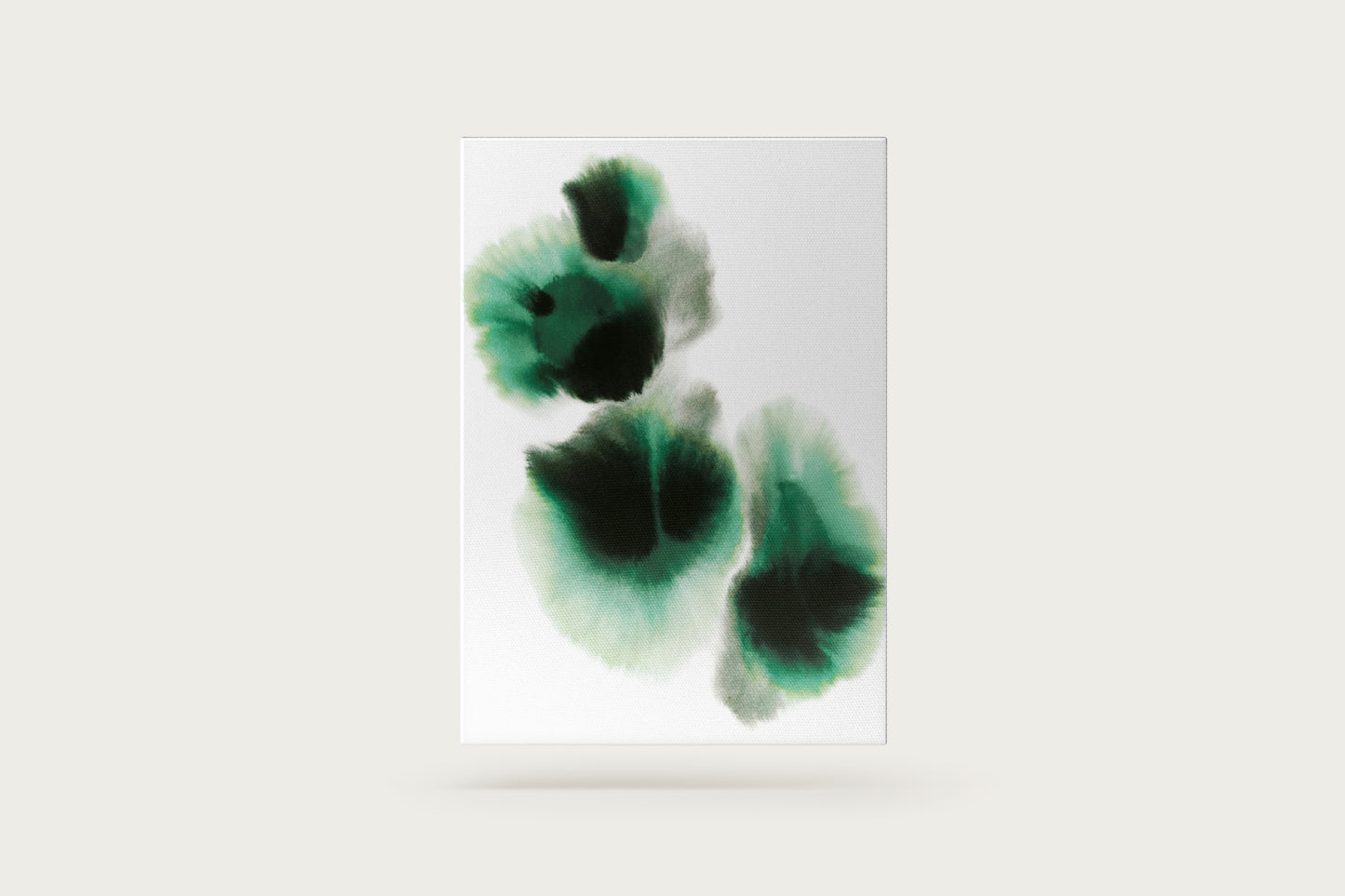 Print Abstract Watercolor Dots Green 40x50cm