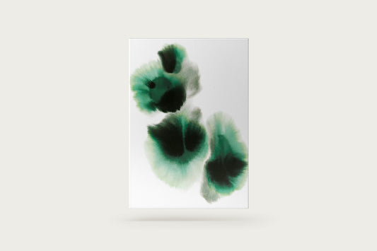 Print Abstract Watercolor Dots Green 40x50cm