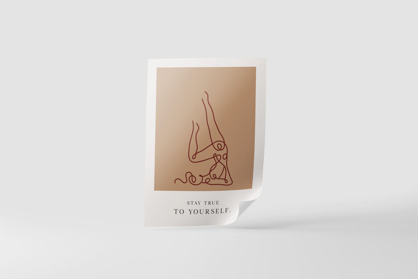 Print Abstract Woman Figure Stay True To Yourself Illustration 40x55cm