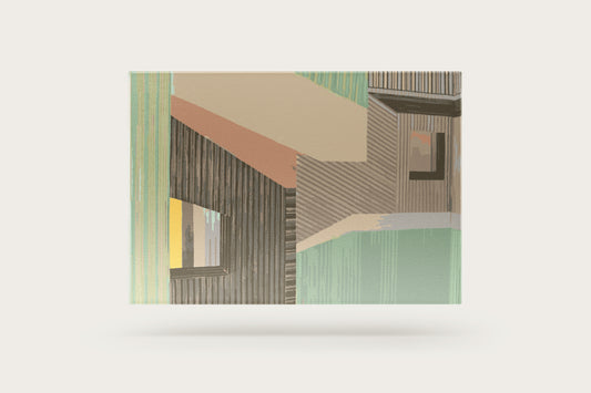 Print Abstract Wooden Room Paint 50x70cm