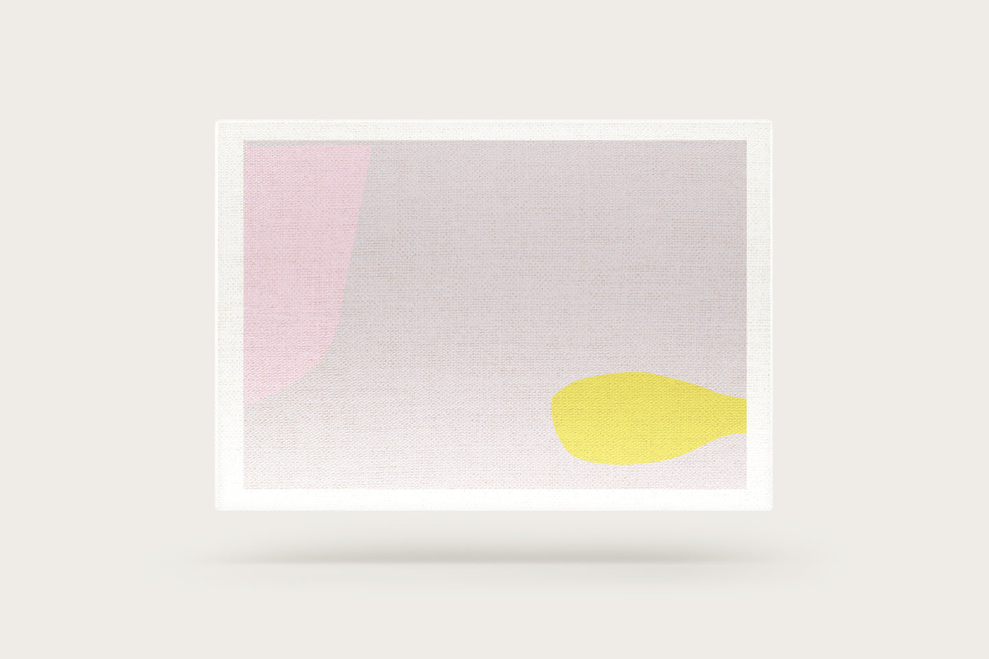 Print Abstract Yellow Dot Pink Dot Paint 60x50cm